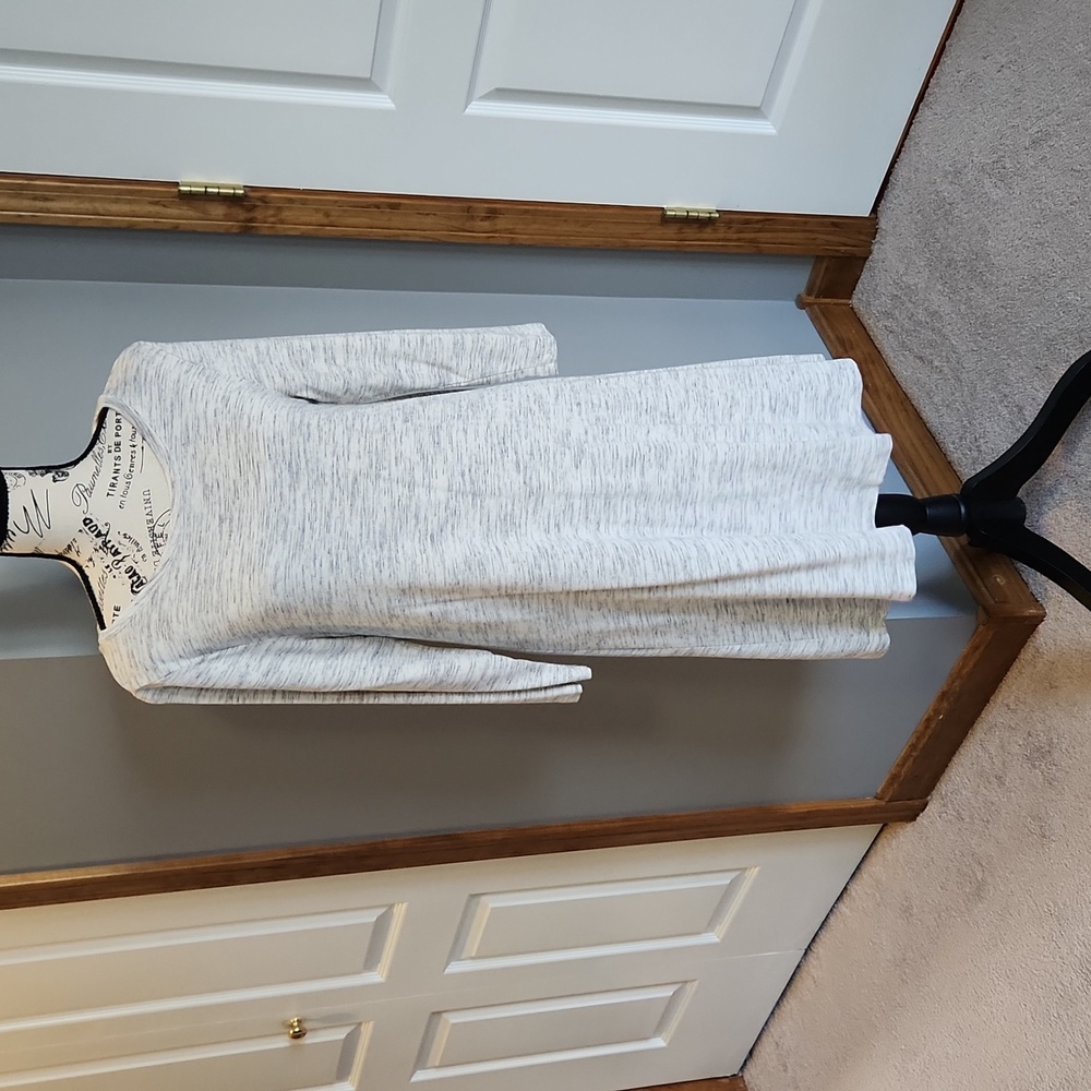 Lila Rose Spacedye 3/4 Sleeve Casual Dress, Medium